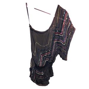 Parker Beaded One Shoulder Top